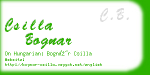 csilla bognar business card